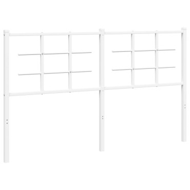 vidaXL Κεφαλάρι Λευκό Μεταλλικό 156x3x90cm 1 τεμ.