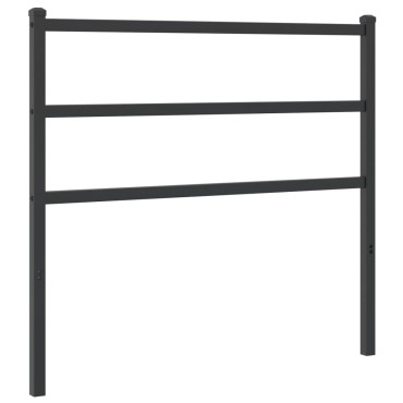 vidaXL Κεφαλάρι Μαύρο Μεταλλικό 112x3x90cm 1 τεμ.