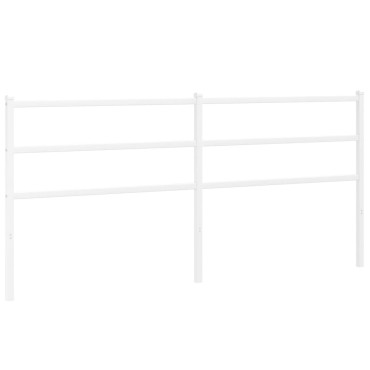 vidaXL Κεφαλάρι Λευκό Μεταλλικό 198x3x90cm 1 τεμ.