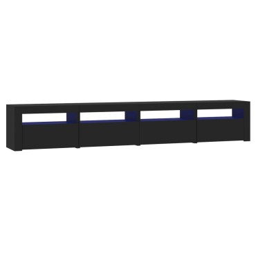 vidaXL Έπιπλο Τηλεόρασης με LED Μαύρο 240x35x40cm