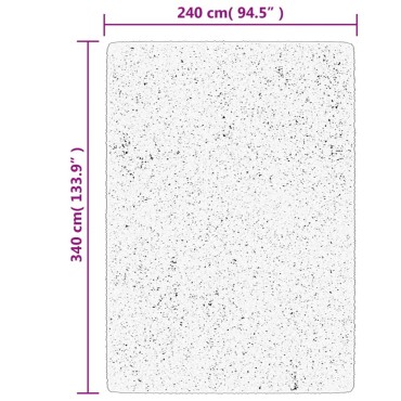 vidaXL Χαλί OVIEDO με Κοντό Πέλος Πράσινο 240x340cm