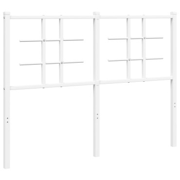 vidaXL Κεφαλάρι Λευκό Μεταλλικό 125x3x90cm 1 τεμ.