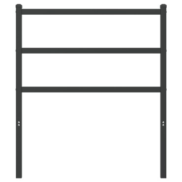 vidaXL Κεφαλάρι Μαύρο Μεταλλικό 85x3x90cm 1 τεμ.