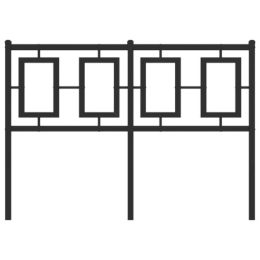 vidaXL Κεφαλάρι Μαύρο Μεταλλικό 125x3x91cm 1 τεμ.