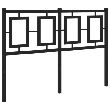 vidaXL Κεφαλάρι Μαύρο Μεταλλικό 125x3x91cm 1 τεμ.
