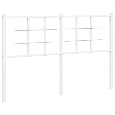 vidaXL Κεφαλάρι Λευκό Μεταλλικό 146x3x90cm 1 τεμ.