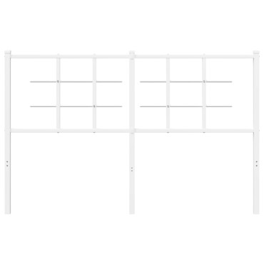 vidaXL Κεφαλάρι Λευκό Μεταλλικό 146x3x90cm 1 τεμ.