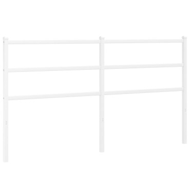 vidaXL Κεφαλάρι Λευκό Μεταλλικό 166x3x90cm 1 τεμ.