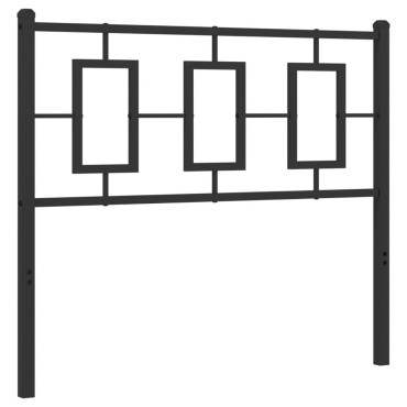 vidaXL Κεφαλάρι Μαύρο Μεταλλικό 105x3x91cm 1 τεμ.