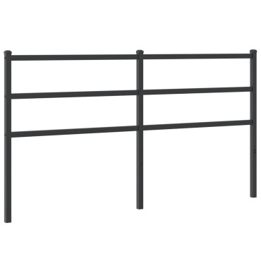 vidaXL Κεφαλάρι Μαύρο Μεταλλικό 166x3x90cm 1 τεμ.