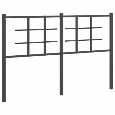 vidaXL Κεφαλάρι Μαύρο Μεταλλικό 142x3x90cm 1 τεμ.