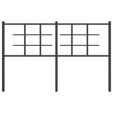 vidaXL Κεφαλάρι Μαύρο Μεταλλικό 142x3x90cm 1 τεμ.