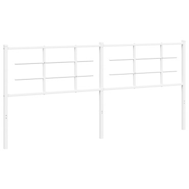 vidaXL Κεφαλάρι Λευκό Μεταλλικό 206x3x90cm 1 τεμ.
