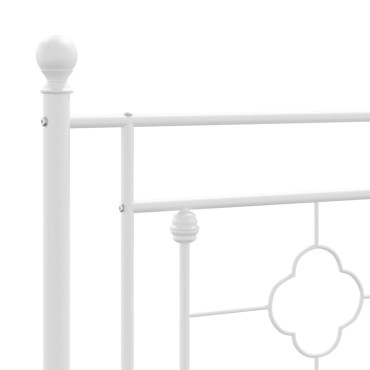 vidaXL Κεφαλάρι Λευκό Μεταλλικό 85x3x97cm 1 τεμ.
