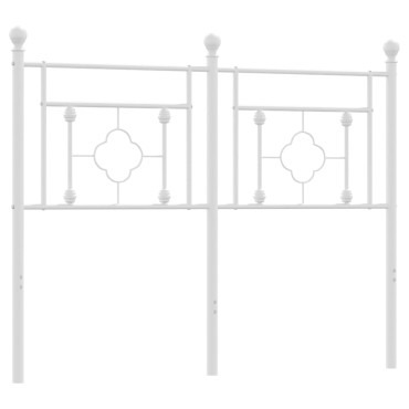 vidaXL Κεφαλάρι Λευκό Μεταλλικό 125x3x97cm 1 τεμ.