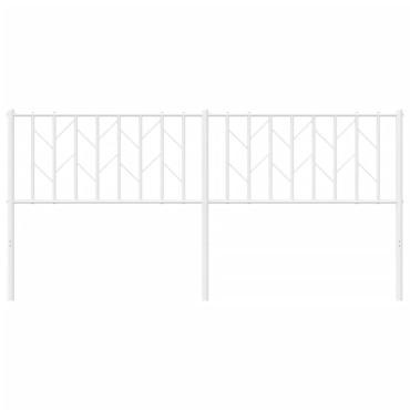 vidaXL Κεφαλάρι Λευκό Μεταλλικό 187x4x90cm 1 τεμ.
