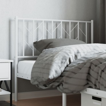vidaXL Κεφαλάρι Λευκό Μεταλλικό 105x4x90cm 1 τεμ.