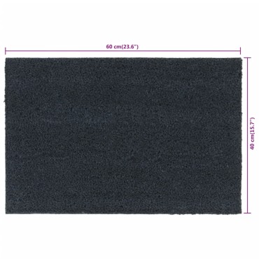 vidaXL Πατάκι Εισόδου 2τεμ. Σκούρο Γκρι 40x60εκ Θυσανωτός Κοκοφοίνικας