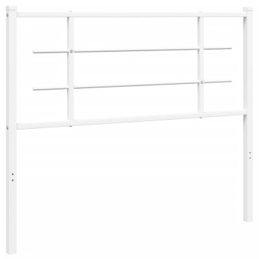 vidaXL Κεφαλάρι Λευκό Μεταλλικό 112x3x90cm 1 τεμ.