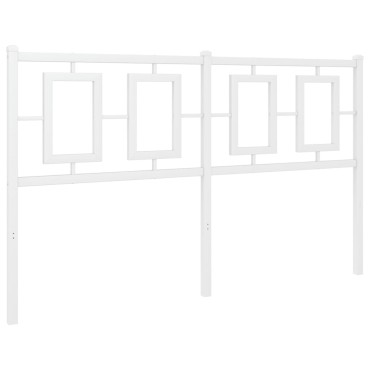 vidaXL Κεφαλάρι Λευκό Μεταλλικό 142x3x91cm 1 τεμ.