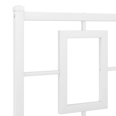 vidaXL Κεφαλάρι Λευκό Μεταλλικό 142x3x91cm 1 τεμ.