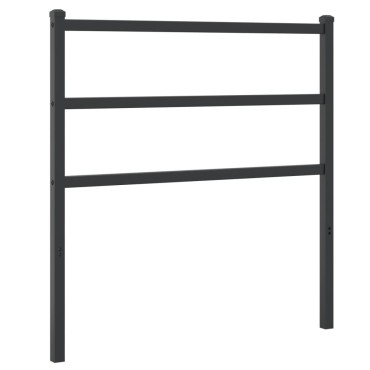 vidaXL Κεφαλάρι Μαύρο Μεταλλικό 95x3x90cm 1 τεμ.