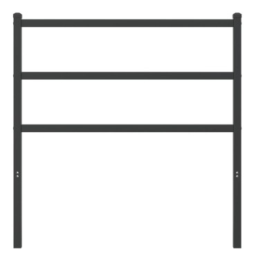 vidaXL Κεφαλάρι Μαύρο Μεταλλικό 95x3x90cm 1 τεμ.