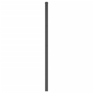 vidaXL Κεφαλάρι Μαύρο Μεταλλικό 206x3x90cm 1 τεμ.