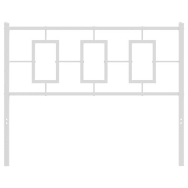 vidaXL Κεφαλάρι Λευκό Μεταλλικό 112x3x91cm 1 τεμ.