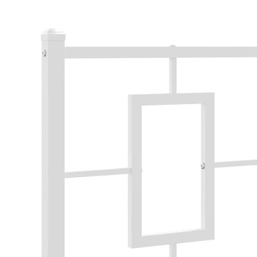 vidaXL Κεφαλάρι Λευκό Μεταλλικό 112x3x91cm 1 τεμ.