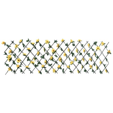 vidaXL Καφασωτό Επεκτεινόμενο Κίτρινο 180x60cm Τεχνητός Κισσός