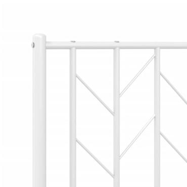 vidaXL Κεφαλάρι Λευκό Μεταλλικό 112x4x90cm 1 τεμ.