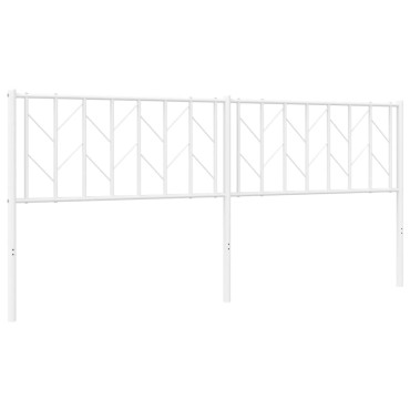 vidaXL Κεφαλάρι Λευκό Μεταλλικό 198x4x90cm 1 τεμ.