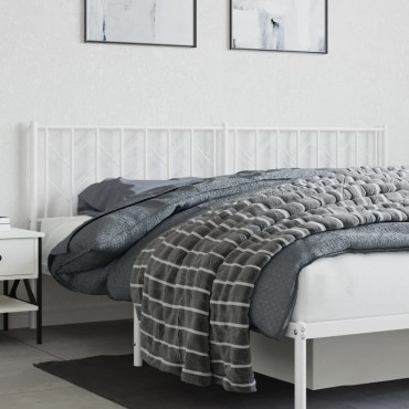 vidaXL Κεφαλάρι Λευκό Μεταλλικό 198x4x90cm 1 τεμ.