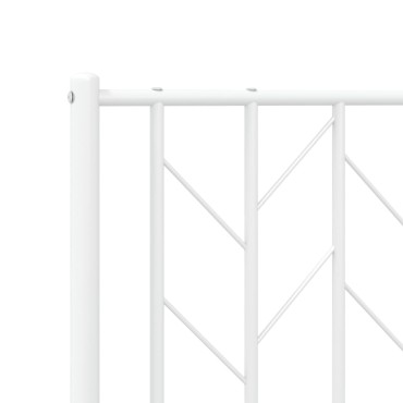 vidaXL Κεφαλάρι Λευκό Μεταλλικό 198x4x90cm 1 τεμ.
