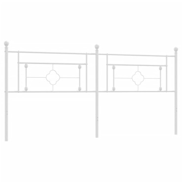 vidaXL Κεφαλάρι Λευκό Μεταλλικό 206x3x97cm 1 τεμ.