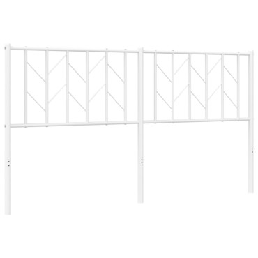 vidaXL Κεφαλάρι Λευκό Μεταλλικό 166x4x90cm 1 τεμ.
