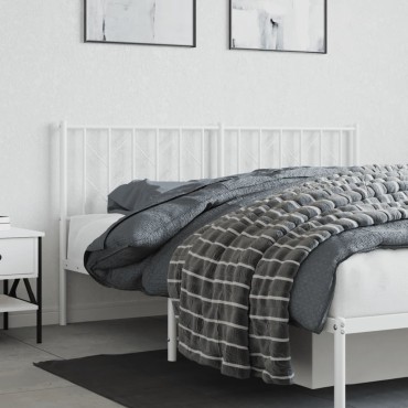 vidaXL Κεφαλάρι Λευκό Μεταλλικό 166x4x90cm 1 τεμ.