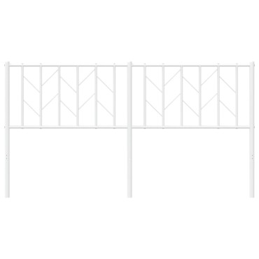 vidaXL Κεφαλάρι Λευκό Μεταλλικό 166x4x90cm 1 τεμ.