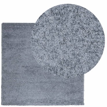 vidaXL Χαλί Shaggy PAMPLONA με Ψηλό Πέλος Μοντέρνο Μπλε 160x160cm