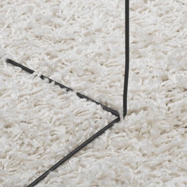 vidaXL Χαλί Shaggy PAMPLONA με Ψηλό Πέλος Μοντέρνο Κρεμ 60x110cm