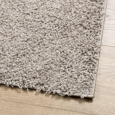vidaXL Χαλί Shaggy PAMPLONA με Ψηλό Πέλος Μοντέρνο Μπεζ 160x160cm