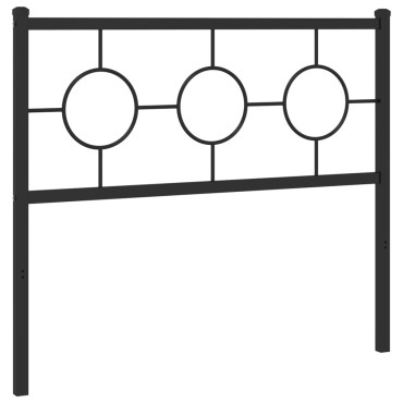 vidaXL Κεφαλάρι Μαύρο Μεταλλικό 105x3x91cm 1 τεμ.