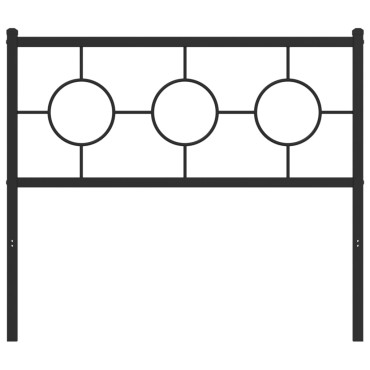 vidaXL Κεφαλάρι Μαύρο Μεταλλικό 105x3x91cm 1 τεμ.