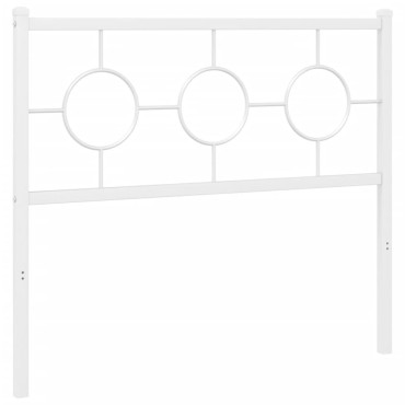 vidaXL Κεφαλάρι Λευκό Μεταλλικό 105x3x91cm 1 τεμ.