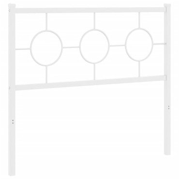 vidaXL Κεφαλάρι Λευκό Μεταλλικό 105x3x91cm 1 τεμ.