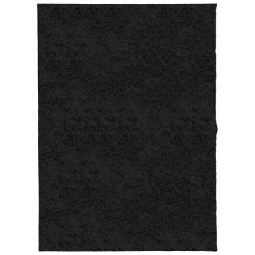 vidaXL Χαλί Shaggy PAMPLONA με Ψηλό Πέλος Μοντέρνο Μαύρο 140x200cm