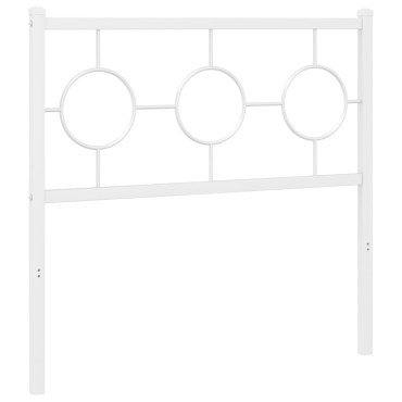 vidaXL Κεφαλάρι Λευκό Μεταλλικό 95x3x91cm 1 τεμ.