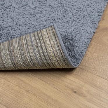 vidaXL Χαλί Shaggy PAMPLONA με Ψηλό Πέλος Μοντέρνο Μπλε 120x120cm