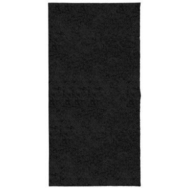 vidaXL Χαλί Shaggy PAMPLONA με Ψηλό Πέλος Μοντέρνο Μαύρο 100x200cm